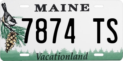 ME license plate 7874TS