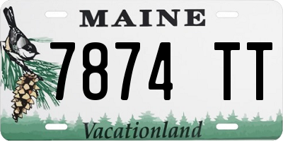 ME license plate 7874TT