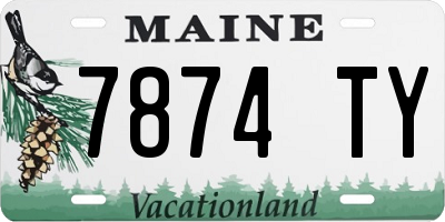 ME license plate 7874TY