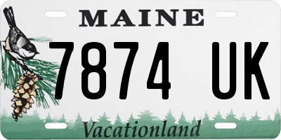 ME license plate 7874UK