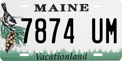 ME license plate 7874UM