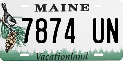 ME license plate 7874UN