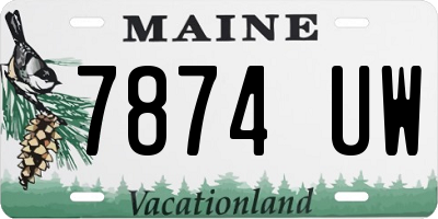 ME license plate 7874UW