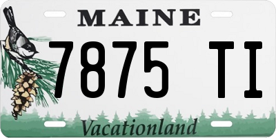 ME license plate 7875TI
