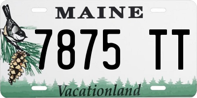 ME license plate 7875TT