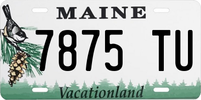 ME license plate 7875TU