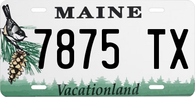 ME license plate 7875TX