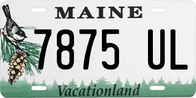 ME license plate 7875UL