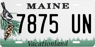ME license plate 7875UN