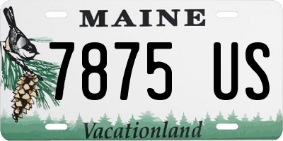 ME license plate 7875US