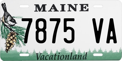 ME license plate 7875VA