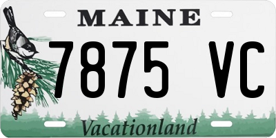 ME license plate 7875VC