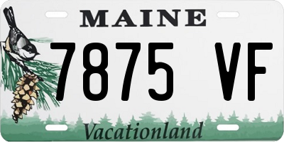 ME license plate 7875VF