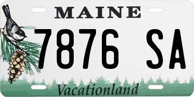 ME license plate 7876SA