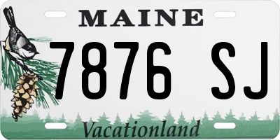 ME license plate 7876SJ