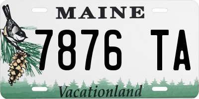 ME license plate 7876TA