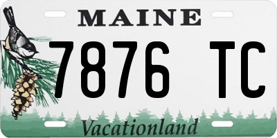 ME license plate 7876TC
