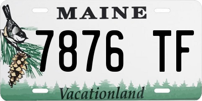ME license plate 7876TF