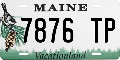 ME license plate 7876TP