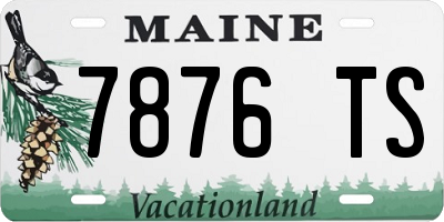 ME license plate 7876TS
