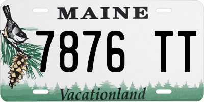 ME license plate 7876TT