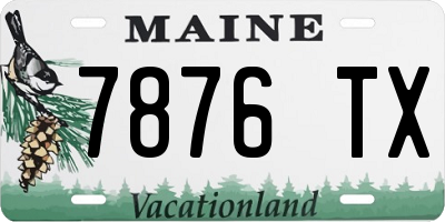 ME license plate 7876TX
