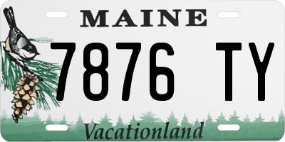 ME license plate 7876TY