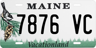 ME license plate 7876VC