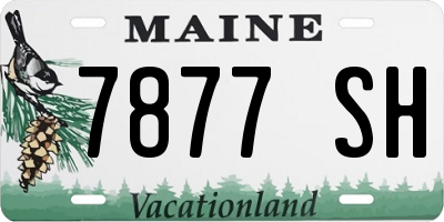 ME license plate 7877SH