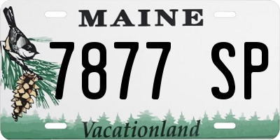 ME license plate 7877SP
