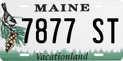 ME license plate 7877ST