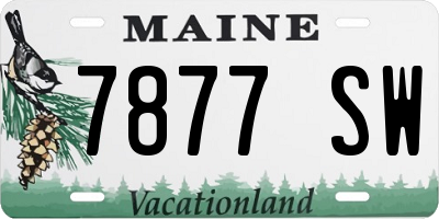 ME license plate 7877SW