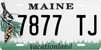 ME license plate 7877TJ