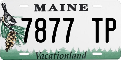 ME license plate 7877TP