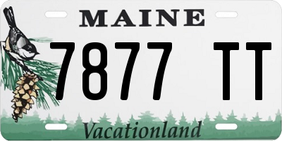 ME license plate 7877TT