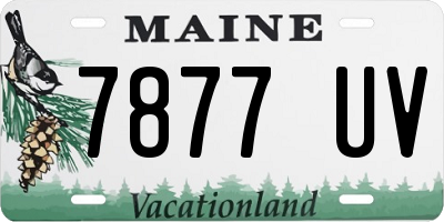 ME license plate 7877UV