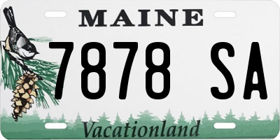 ME license plate 7878SA