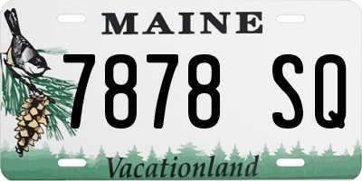 ME license plate 7878SQ
