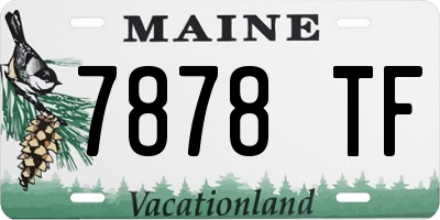 ME license plate 7878TF