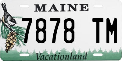 ME license plate 7878TM