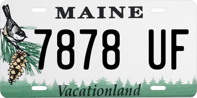 ME license plate 7878UF