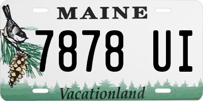 ME license plate 7878UI