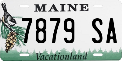 ME license plate 7879SA