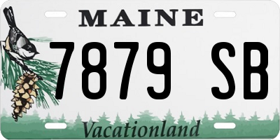 ME license plate 7879SB