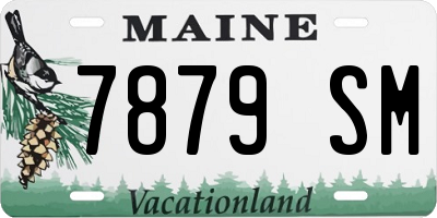 ME license plate 7879SM