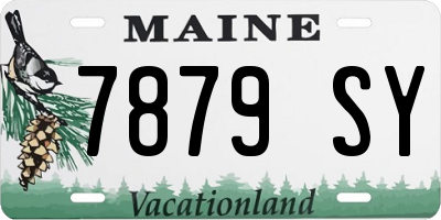 ME license plate 7879SY