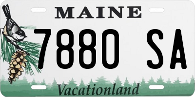 ME license plate 7880SA