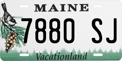 ME license plate 7880SJ