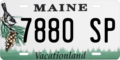 ME license plate 7880SP