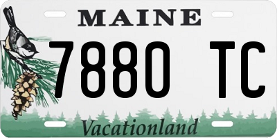 ME license plate 7880TC